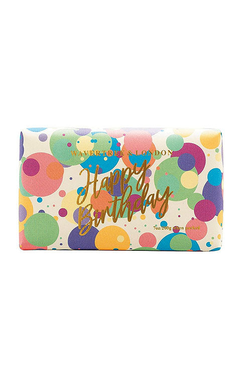 Wavertree & London Happy Birthday Confetti Soap Bar 7oz - Palace Beauty Galleria