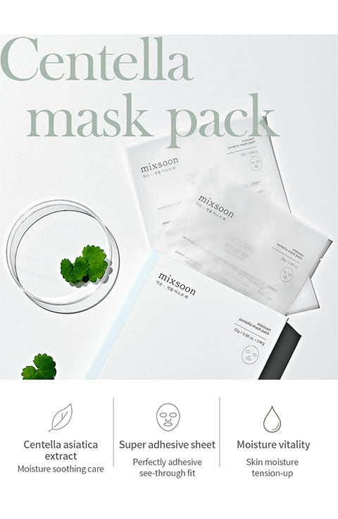 MIXSOON Centella Mask Pack 1 Sheet, 1Box(5Pcs)