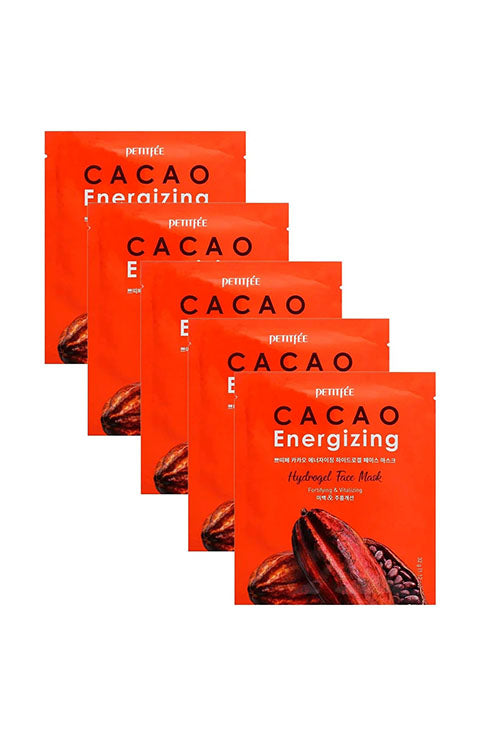 PETITFEE Cacao Energizing Hydrogel Face Mask 1Pcs, 1Box(5Pcs)