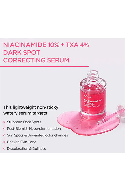 Anua Niacinamide 10% + TXA 4% Dark Spot Correcting Serum 30Ml