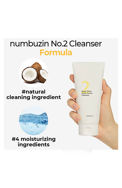 Numbuzin No. 2 Deep Clean Fresh Cream 120Ml - Palace Beauty Galleria