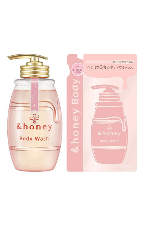 ViCREA &honey Pure Rose Honey Deep Moist Gel Body Wash 500Ml, 440Ml Refill - Palace Beauty Galleria