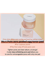numbuzin No.4 Pore Zero Peeled Egg Toner 70Pad - Palace Beauty Galleria