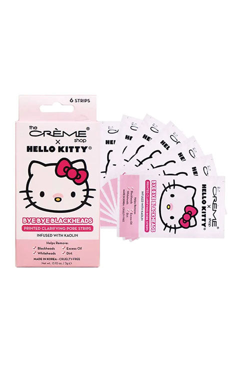 The Creme Shop x Sanrio  Hello Kitty Bye Bye Blackheads Nose Pore Strips (Set of 6) - Palace Beauty Galleria