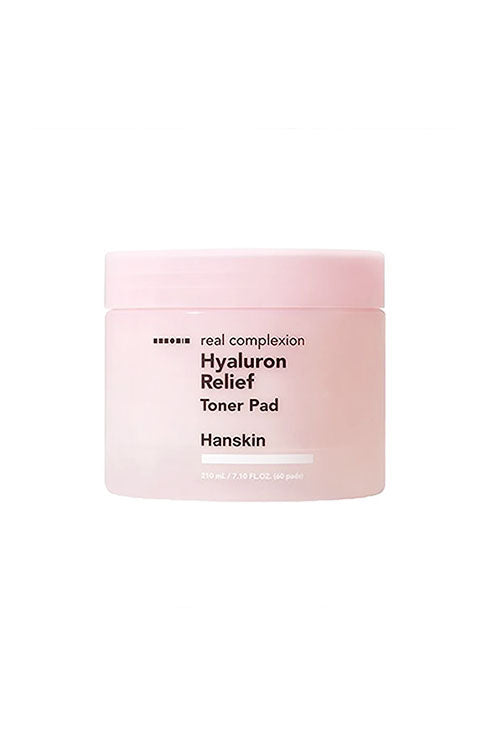 HANSKIN Real Complexion Hyaluron Relief Toner Pad - 210ml (60pcs) - Palace Beauty Galleria