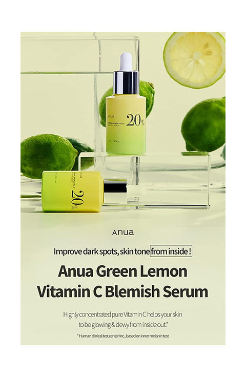 Anua Green Lemon Vitamin C Blemish Serum 20ml - Palace Beauty Galleria
