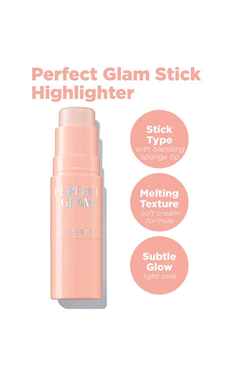 THESAEM Perfect Glam Stick Blusher with Blending Sponge WH01 Aurora Wave