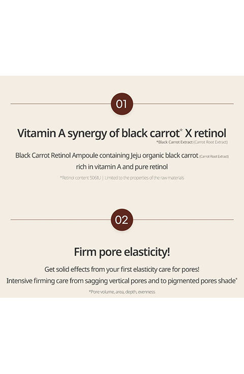 Goodal Black Carrot Vita-A Retinol Firming Ampoule 30Ml - Palace Beauty Galleria