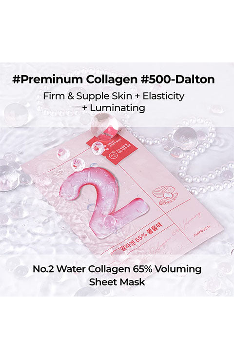 numbuzin No. 2 Water Collagen 65% Voluming Sheet Mask - Palace Beauty Galleria