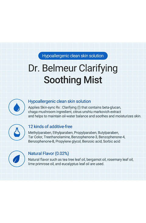 THE FACE SHOP - Dr. Belmeur Clarifying Soothing Mist 100Ml - Palace Beauty Galleria