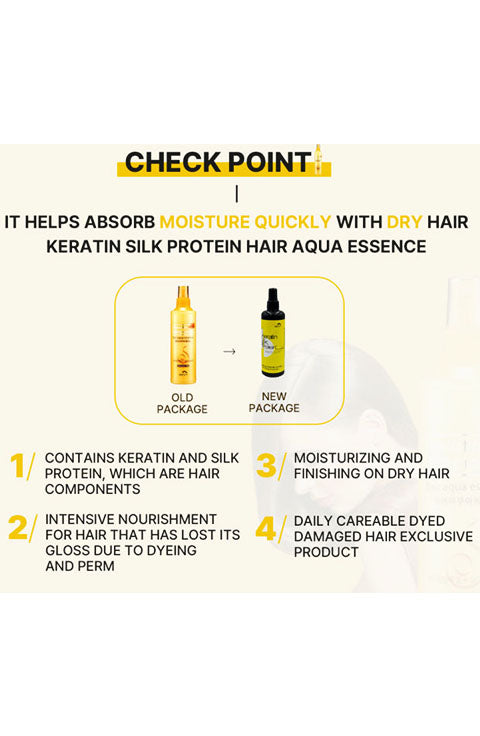 Keratin Silk Protein Hair Aqua Essence 300Ml - Palace Beauty Galleria