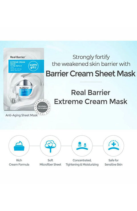 Real Barrier Extreme Cream Mask 1 Sheet, 1Box(10Sheet) - Palace Beauty Galleria