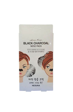 [NESURA] Skin Free Black Charcoal Nose Pack (8pcs)