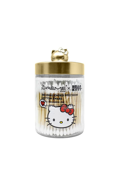 The Creme Shop Hello Kitty Cotton Swabs Jar 180Pcs - Palace Beauty Galleria