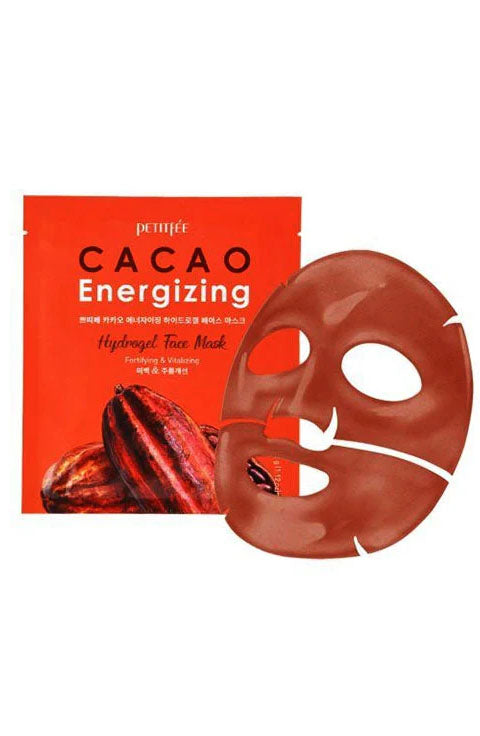 PETITFEE Cacao Energizing Hydrogel Face Mask 1Pcs, 1Box(5Pcs) - Palace Beauty Galleria