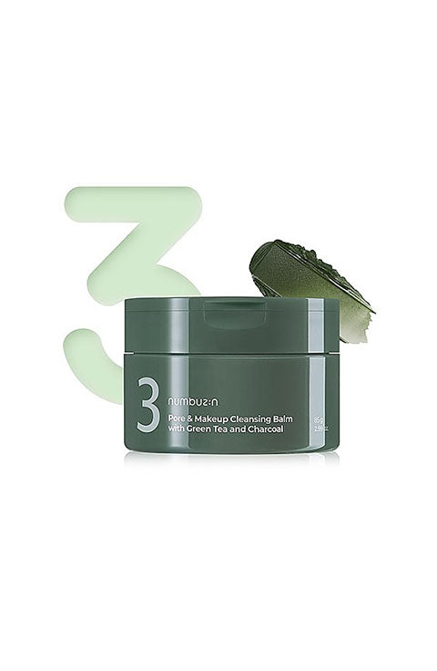 numbuzin No.3 Pore & Makeup Cleansing Balm with Green Tea and Charcoal 85g - Palace Beauty Galleria