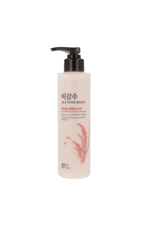 THE FACE SHOP Rice Water Bright Facial Cleansing Lotion 200ml - Palace Beauty Galleria