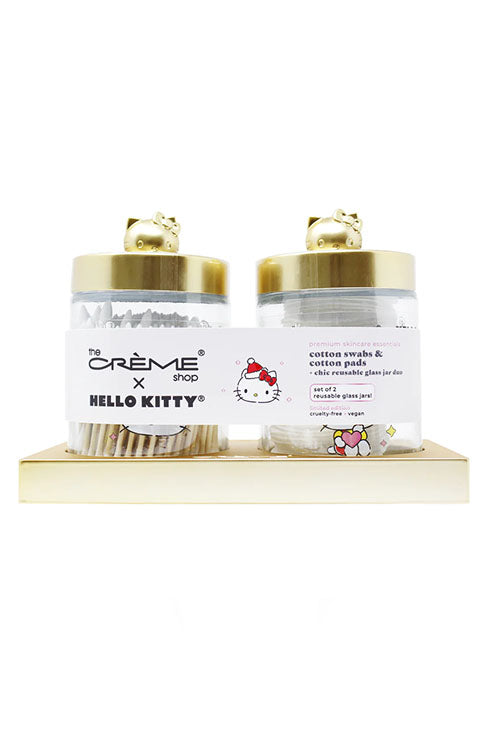 The Creme Shop Hello Kitty x Premium Reusable Jar Set (Gold) - Palace Beauty Galleria