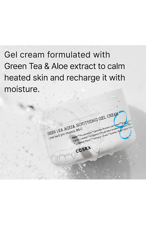 COSRX Hydrium Green Tea Aqua Soothing Gel Cream, 1.69 fl.oz / 50ml - Palace Beauty Galleria