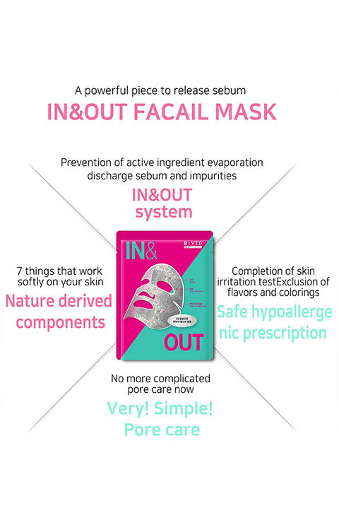 BIVID IN&OUT Facial Mask 1Pcs, 1Box(5Pcs) - Palace Beauty Galleria