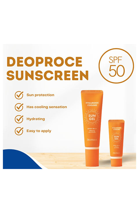 Deoproce Hyaluronic Cooling Sun Gel SPF50+ PA+++ 50g - Palace Beauty Galleria