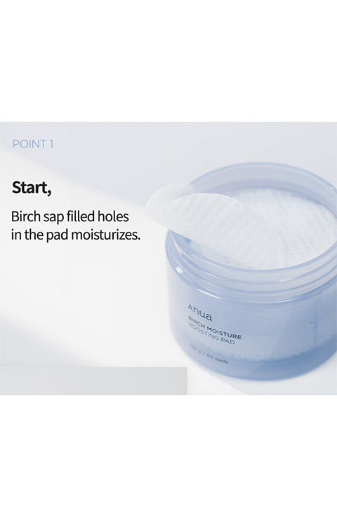 Anua - Birch Moisture Boosting Pad 160Ml - Palace Beauty Galleria