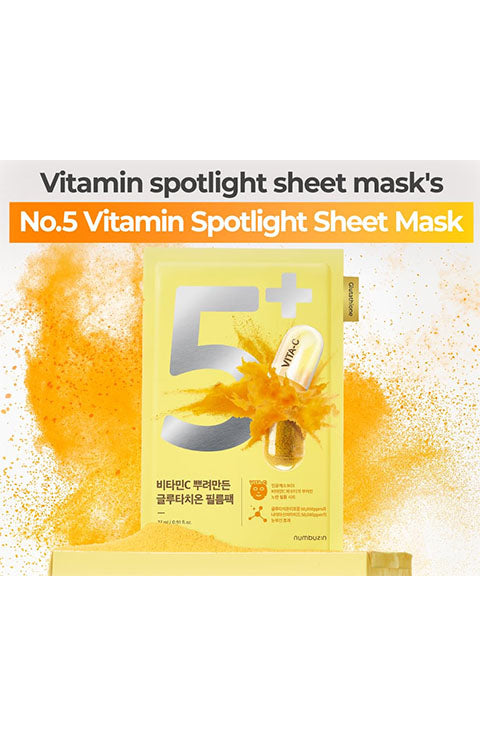 numbuzin No. 5 Vitamin Spotlight Sheet Mask 1Sheet - Palace Beauty Galleria