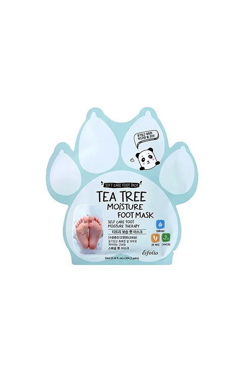 Esfolio - Tea Tree Moisture Foot Mask 1Pcs, 1Box(5Pcs) - Palace Beauty Galleria