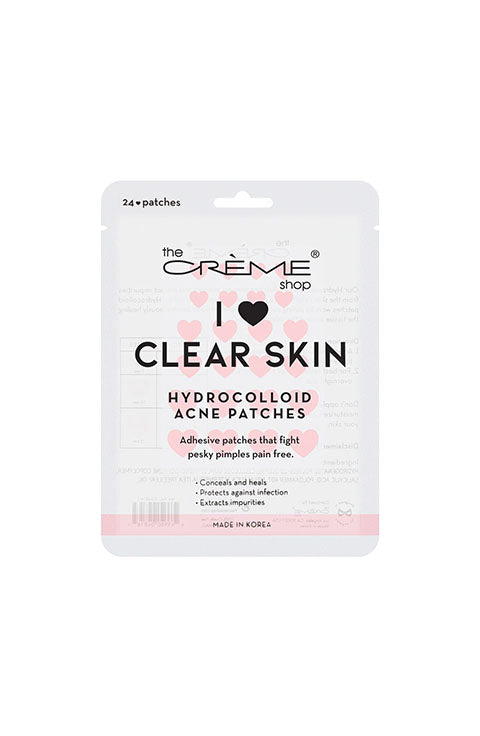 The Creme Shop Heart Shape Clear Skin Hydrocolloid Dark Spot Acne Patches -24 Patches - Palace Beauty Galleria