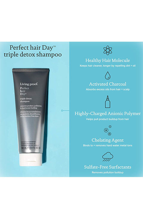 Living proof perfect hair day triple detox shampoo 160Ml - Palace Beauty Galleria
