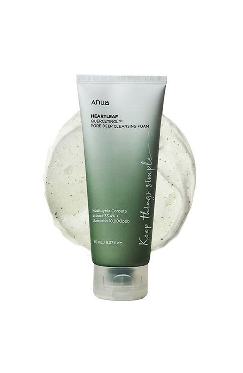 Anua  Heartleaf Quercetinol Pore Deep Cleansing Foam 150ML - Palace Beauty Galleria