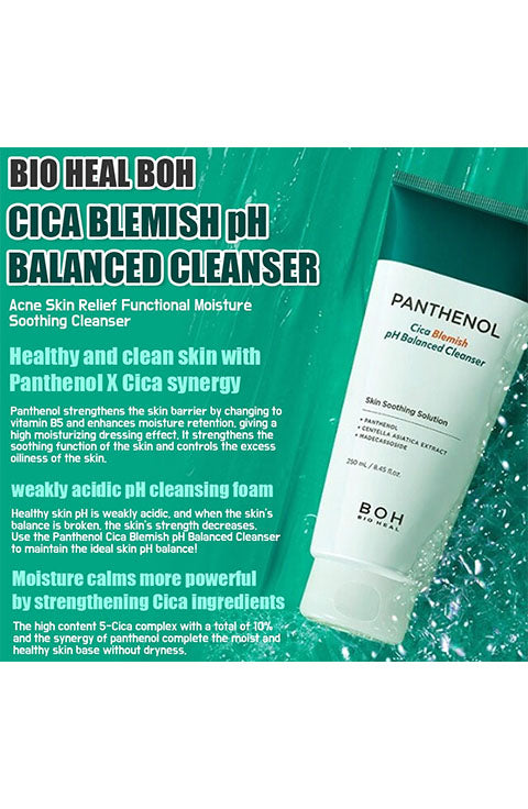 BIOHEAL BOH   Panthenol Cica Blemish pH Balanced Cleanser 250mL - Palace Beauty Galleria