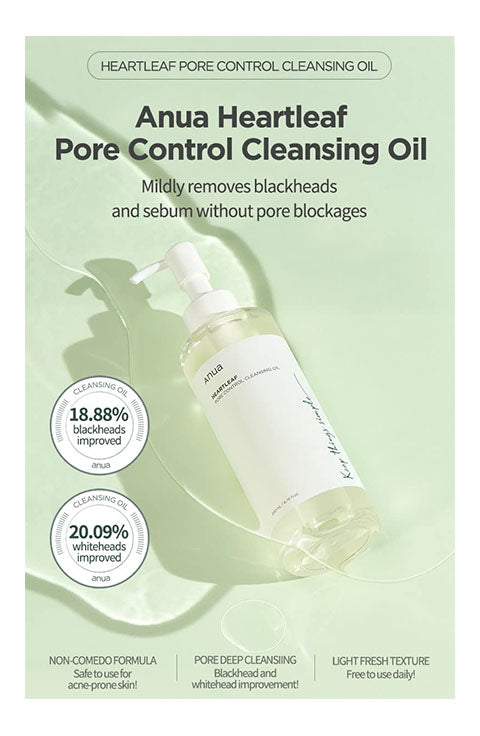 ANUA Heartleaf Pore Control Cleansing Oil 6.7 fl oz(200ml) - Palace Beauty Galleria