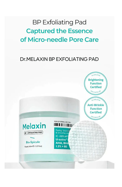 Dr.Melaxin BP Pore Exfoliating Toner Pad 70Pads - Palace Beauty Galleria