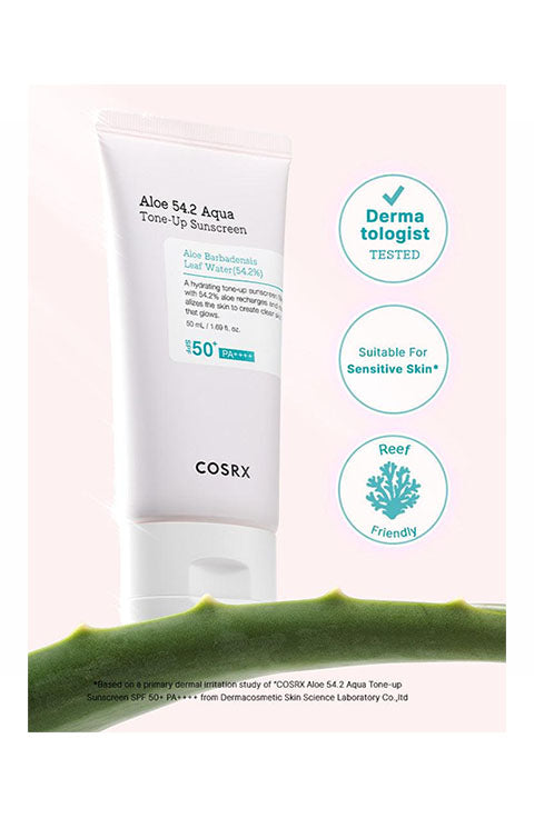 Cosrx Aloe 54.2 Aqua Tone-up Sunscreen SPF 50+ PA++++ - Palace Beauty Galleria