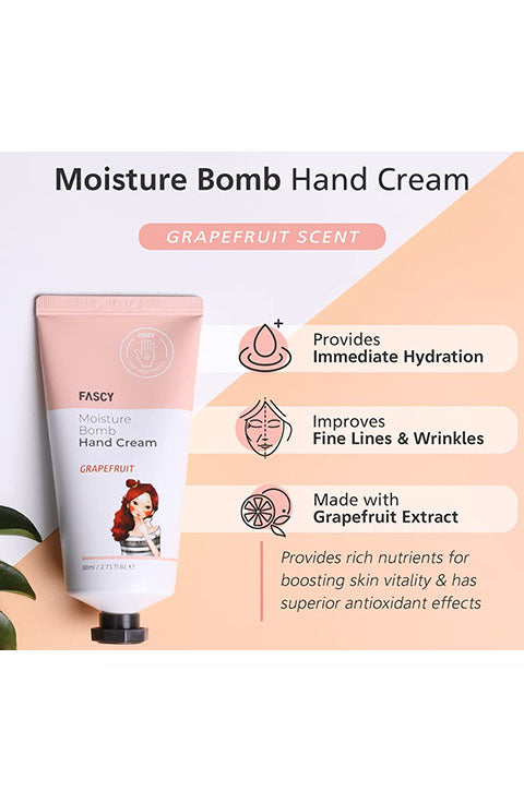 FASCY Moisture Bomb Hand Cream 2set (Grapefruit 40ML+80ML) - Palace Beauty Galleria