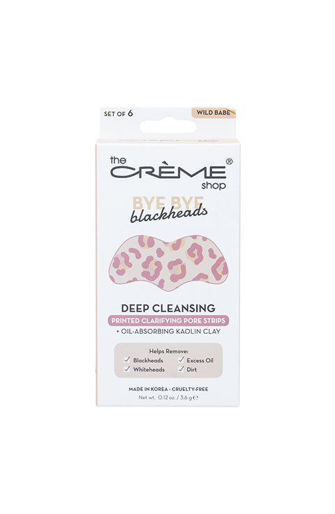 The Creme Shop  Bye Bye Blackheads Printed Nose Strips - Wild Babe (Set of 6) - Palace Beauty Galleria