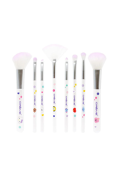 The Creme Shop Hello Kitty & BT21 Dreamy Essentials Makeup Brush Collection (Set of 8) - Palace Beauty Galleria