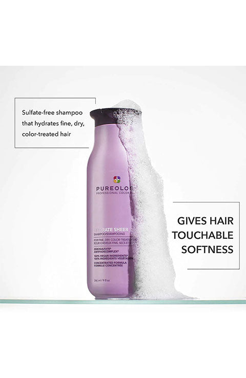 Pureology  Hydrate Sheer Shampoo , Conditioner 9 fl.oz - Palace Beauty Galleria