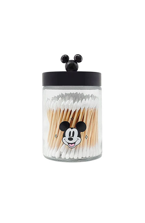 The Creme Shop Mickey Mouse Disney Chic Reusable Jar + Precision Cotton Swabs 180Pcs - Palace Beauty Galleria