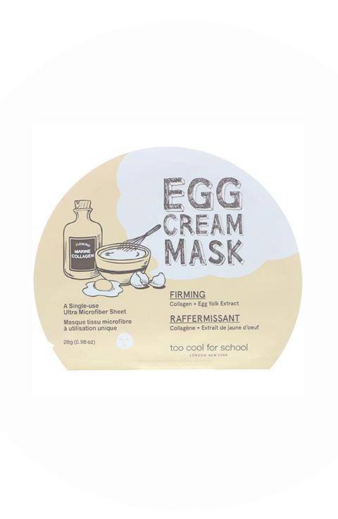 Too Cool for School Egg Cream Beauty Mask, Firming, 1 Sheet ,5 Sheet - Palace Beauty Galleria