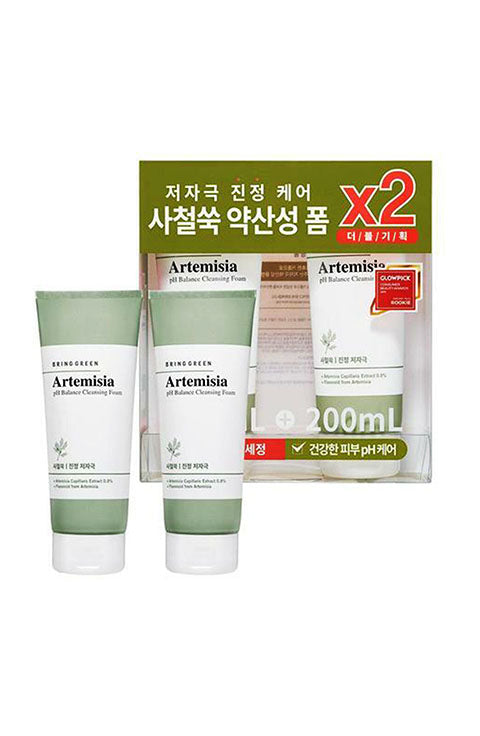 BRING GREEN Artemisia PH Cleansing Foam 6.76 fl. oz. Double set - Palace Beauty Galleria
