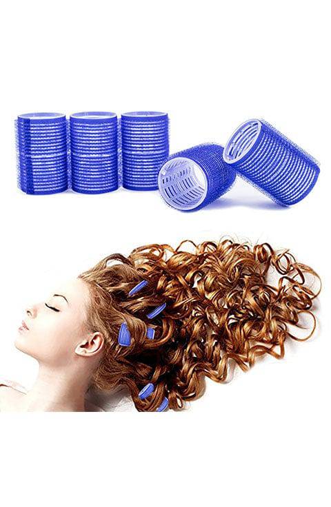 Diane Self Grip Ion Ceramic Rollers, Blue, 1 1/2 Inch, 3 Count - Palace Beauty Galleria
