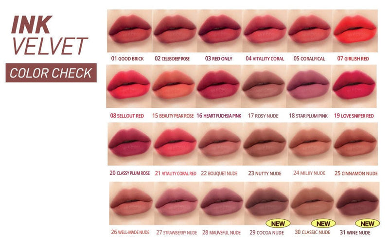 [Peripera] Ink The Velvet 34 Color - Palace Beauty Galleria