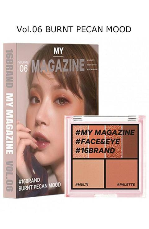 16 Brand My Magazine Multi Palette New Nuts Mood Eye Shadow VOL 06 - Palace Beauty Galleria