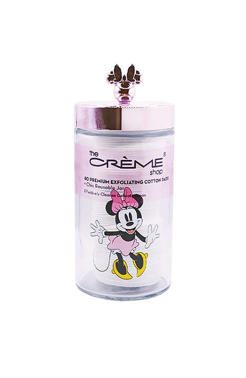 THE CREME SHOP Minnie Mouse Reusable Jar Ccontainer  Of Cotton Pads- 80Pcs - Palace Beauty Galleria
