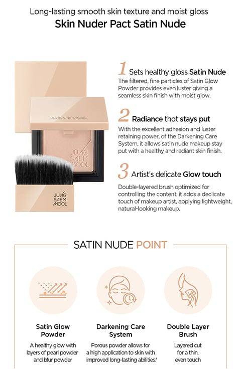 JUNGSAEMMOOL Skin Nuder Pact Clear Light, Satin Nude - 9g - Palace Beauty Galleria