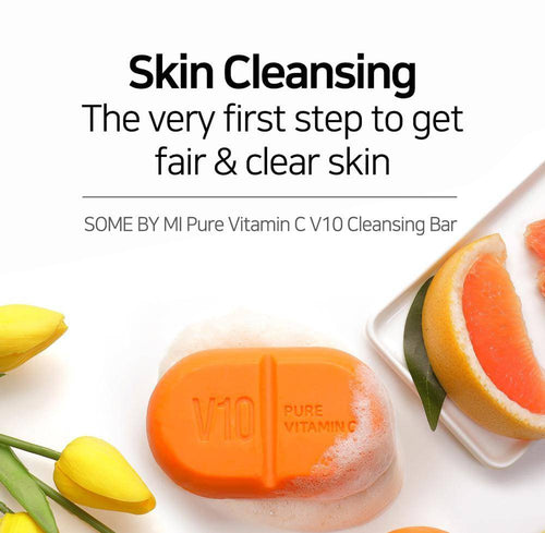 SOME BY MI Pure vitamin C V10 cleansing bar 106g - Palace Beauty Galleria