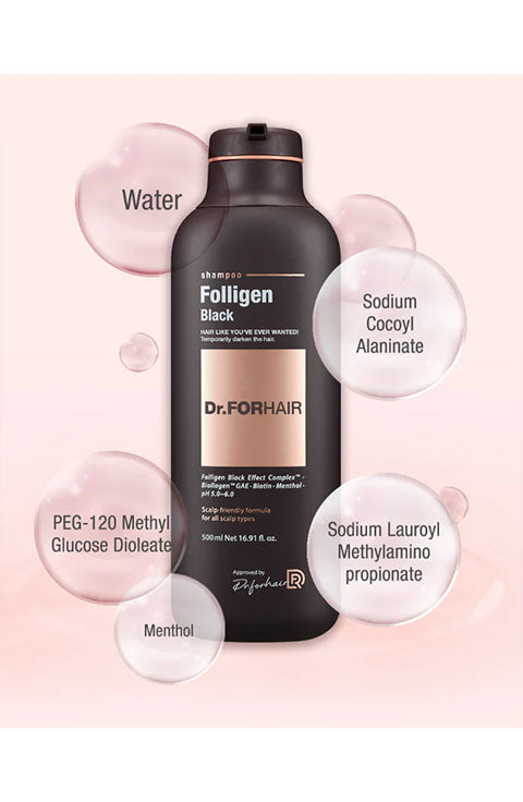 Dr.FORHAIR Folligen Black Shampoo 500Ml - Palace Beauty Galleria