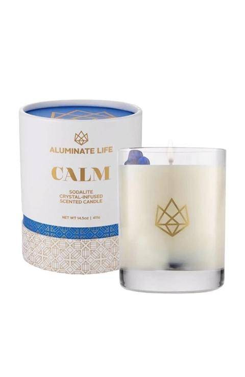 ALUMINATE LIFE CALM CANDLE Sodalite Crystal-Infused Scented Candle - Palace Beauty Galleria